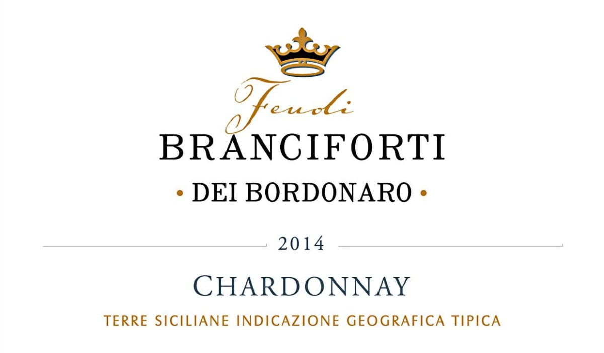 Firriato Feudi Branciforti dei Bordonaro Chardonnay 2014 Front Label