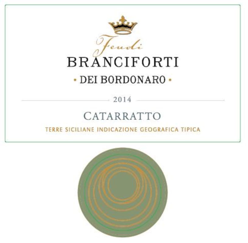 Firriato Feudi Branciforti dei Bordonaro Catarratto 2014 Front Label