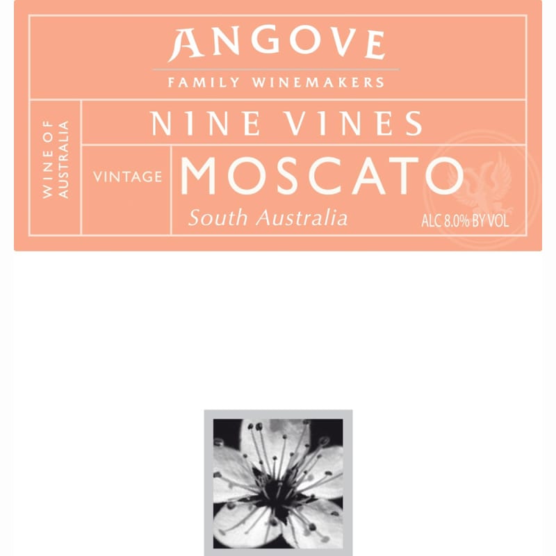 Angove Family Winemakers Nine Vines Moscato 2012 Front Label
