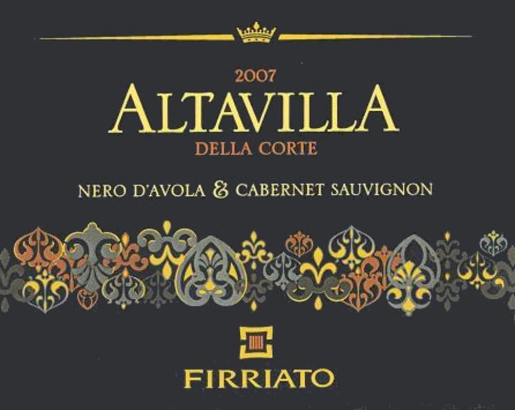 Firriato Altavilla della Corte Nero d'Avola & Cabernet Sauvignon 2008 Front Label