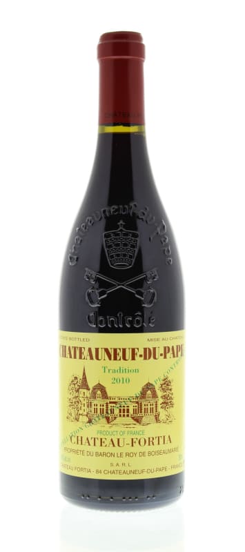 Chateau Fortia Tradition Chateauneuf-du-Pape 2010 Front Bottle Shot