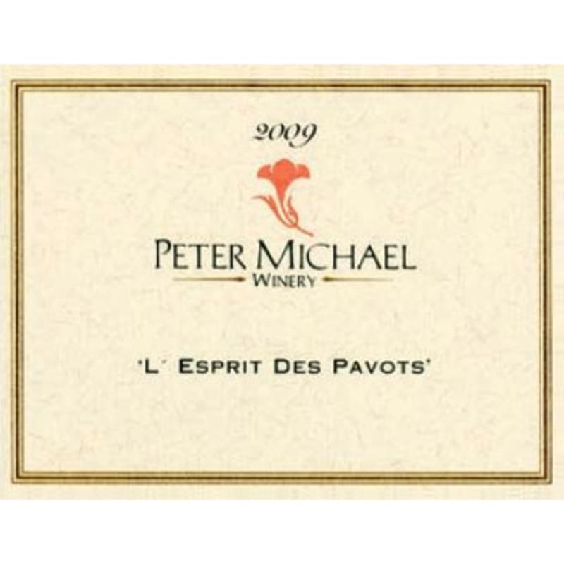 Peter Michael L'Esprit des Pavots 2009 Front Label