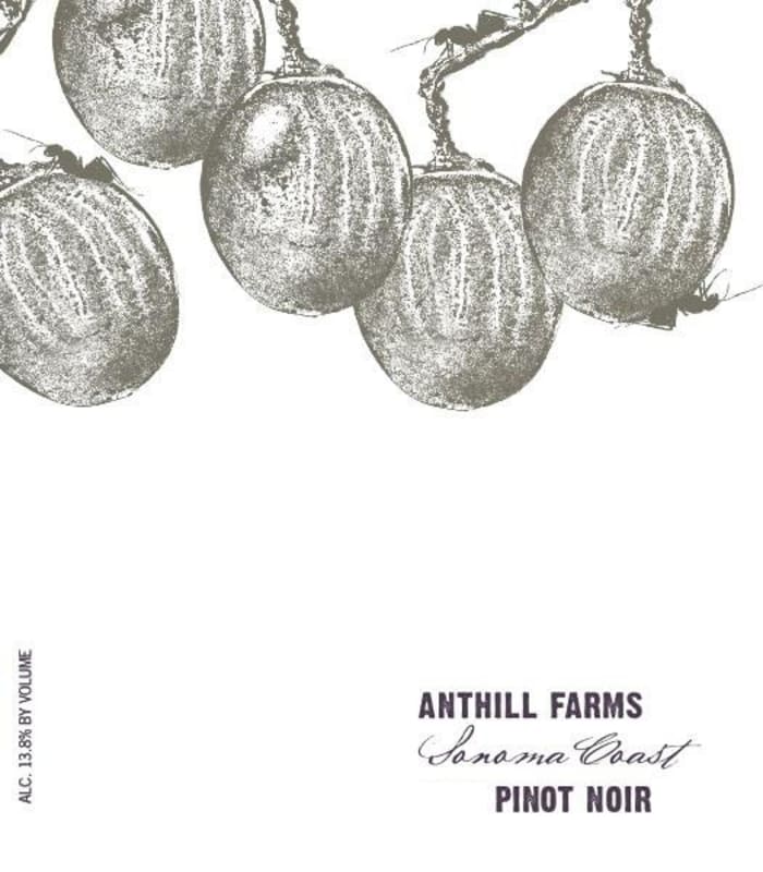 Anthill Farms Sonoma Coast Pinot Noir 2012 Front Label