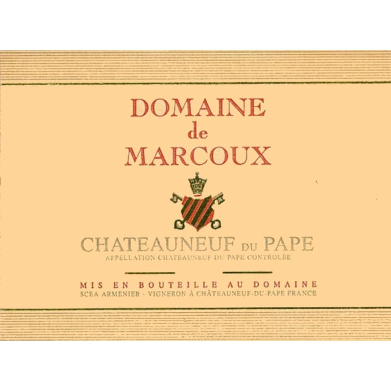 Domaine de Marcoux Chateauneuf-du-Pape 2010 Front Label