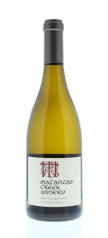Matanzas Creek Sonoma County Chardonnay 2010 Front Bottle Shot