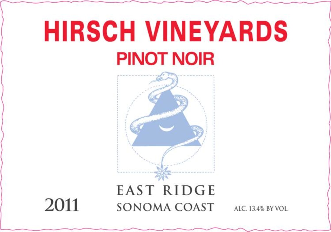 Hirsch East Ridge Pinot Noir 2011 Front Label