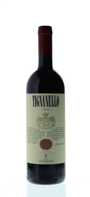 Marchesi Antinori Tignanello 2009 Front Bottle Shot