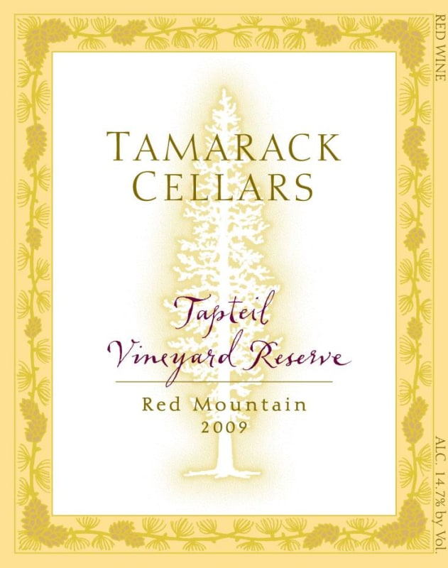 Tamarack Cellars Tapteil Vineyard Reserve 2009 Front Label