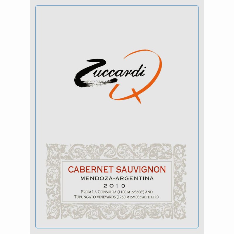 Zuccardi Q Cabernet Sauvignon 2010 Front Label