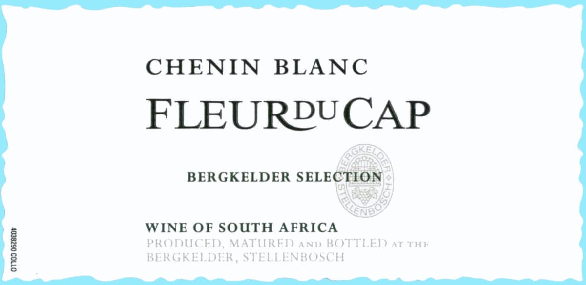 Fleur du Cap Chenin Blanc 2013 Front Label