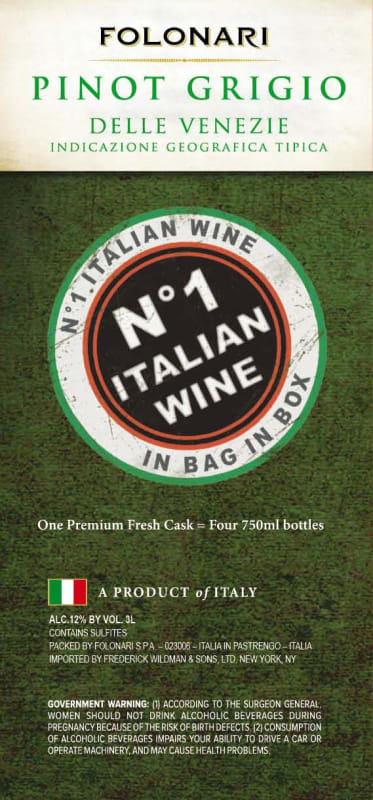 Folonari Pinot Grigio - Garganega Front Label