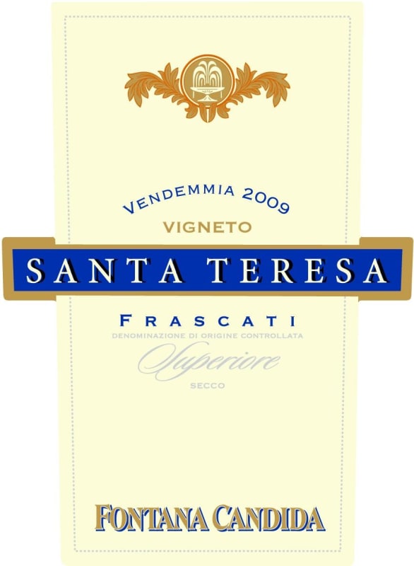 Fontana Candida Santa Teresa Frascati Superiore 2009 Front Label