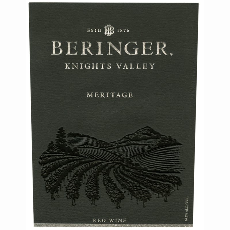Beringer Knights Valley Meritage 2010 Front Label