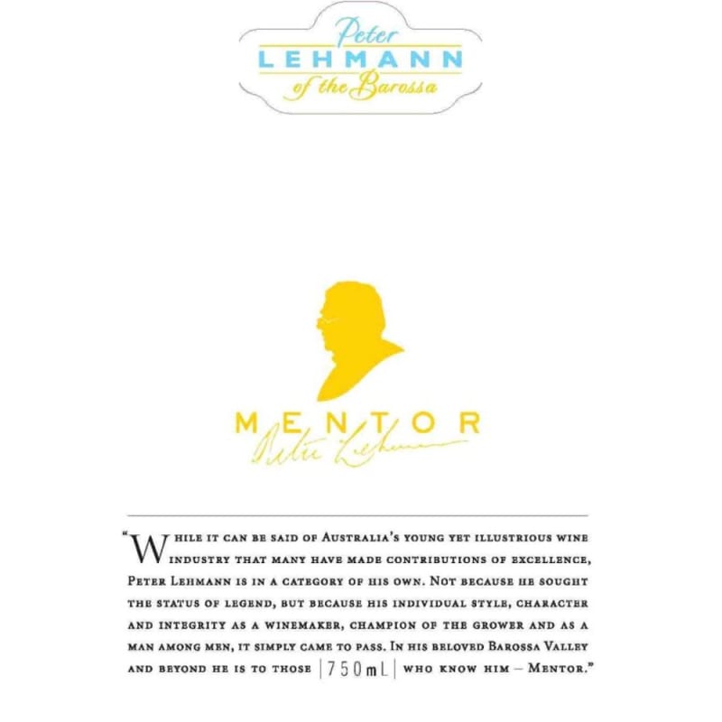 Peter Lehmann Mentor 2006 Front Label