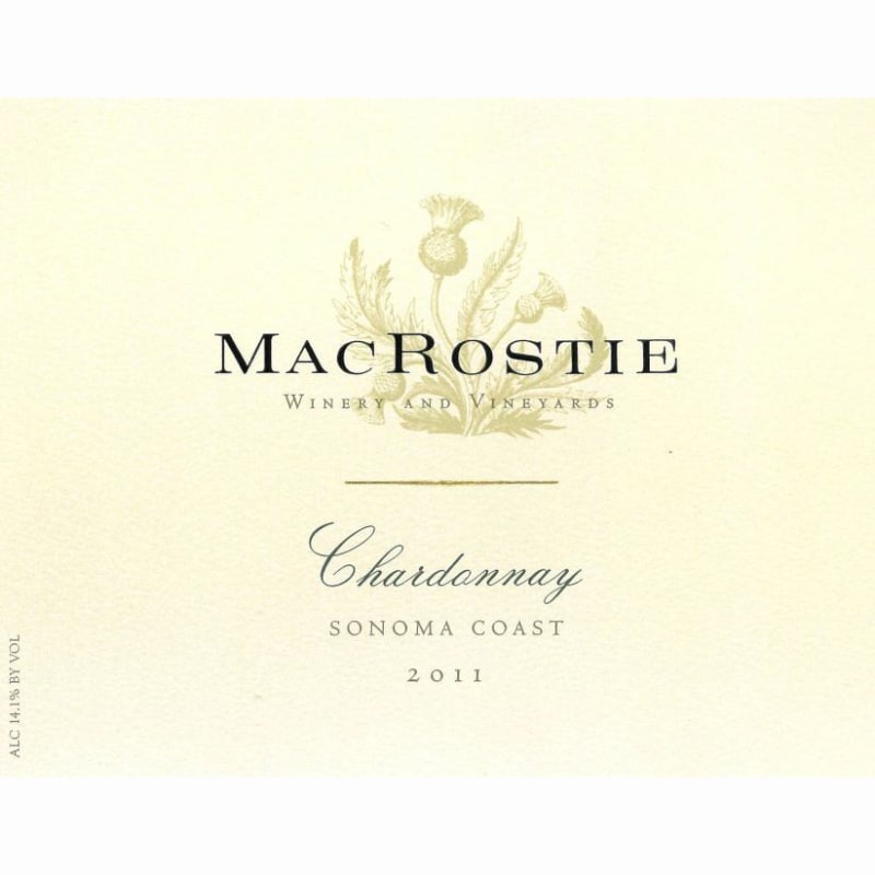 MacRostie Sonoma Coast Chardonnay (375ML half-bottle) 2011 Front Label