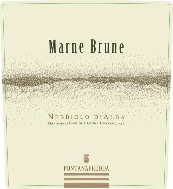 Fontanafredda Marne Brune Nebbiola d'Alba 2012 Front Label