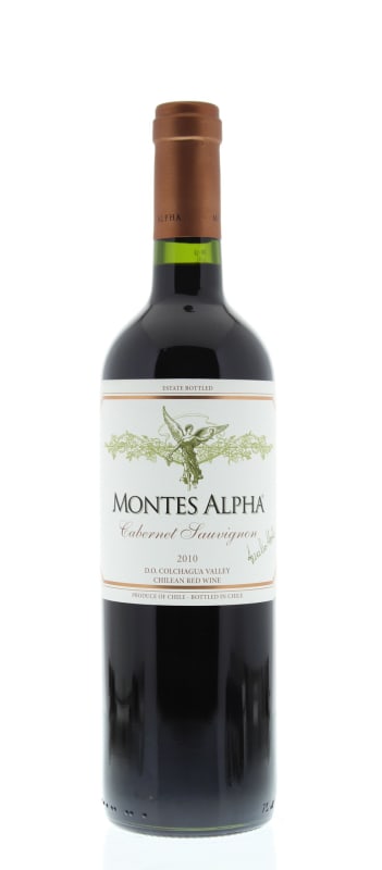 Montes Alpha Series Cabernet Sauvignon 2010 Front Bottle Shot