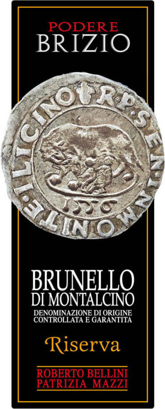 Podere Brizio Brunello di Montalcino Riserva 2006 Front Label