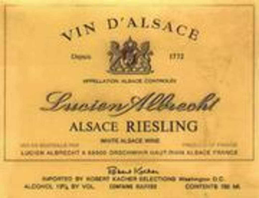 Lucien Albrecht Riesling 1997 Front Label