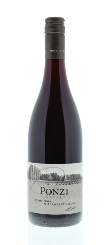 Ponzi Willamette Valley Pinot Noir 2010 Front Bottle Shot