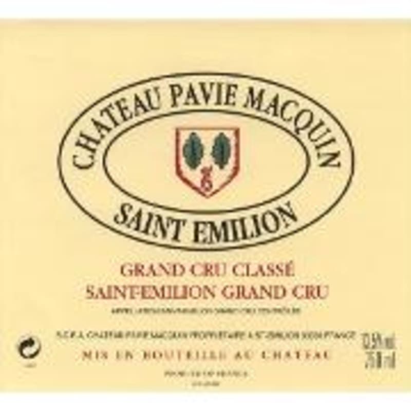 Chateau Pavie Macquin 2003 Front Label