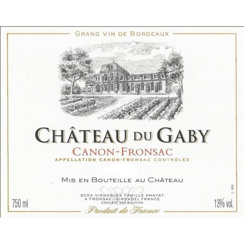 Chateau du Gaby 2009 Front Label
