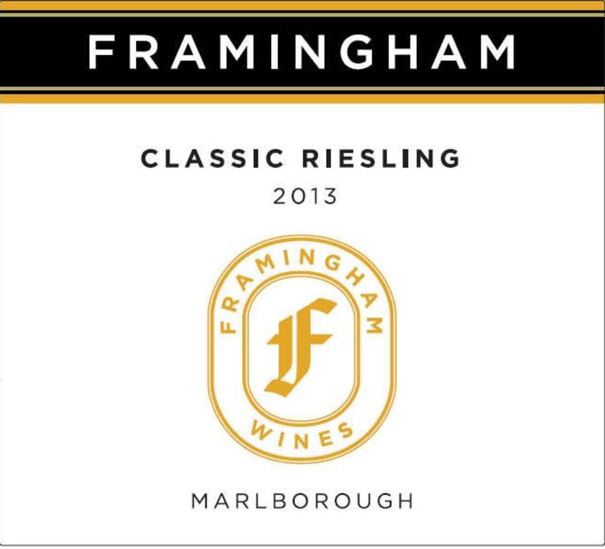 Framingham Classic Riesling 2013 Front Label