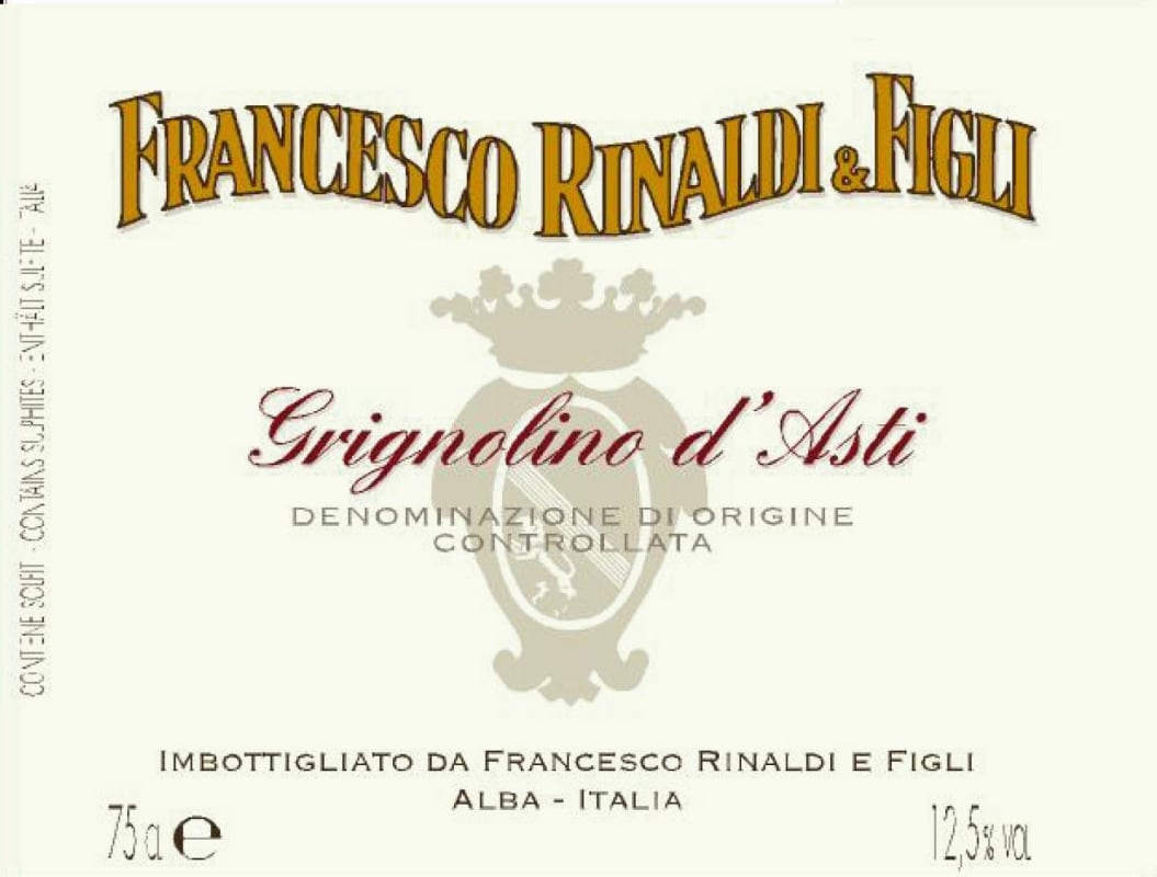 Francesco Rinaldi & Figli Grignolino d'Asti 2010 Front Label