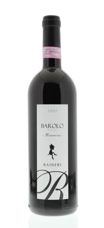 Raineri Barolo Monserra 2007 Front Bottle Shot