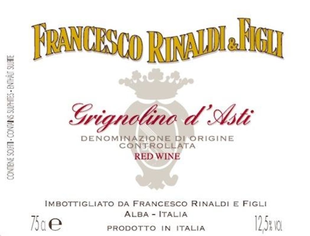 Francesco Rinaldi & Figli Grignolino d'Asti 2014 Front Label