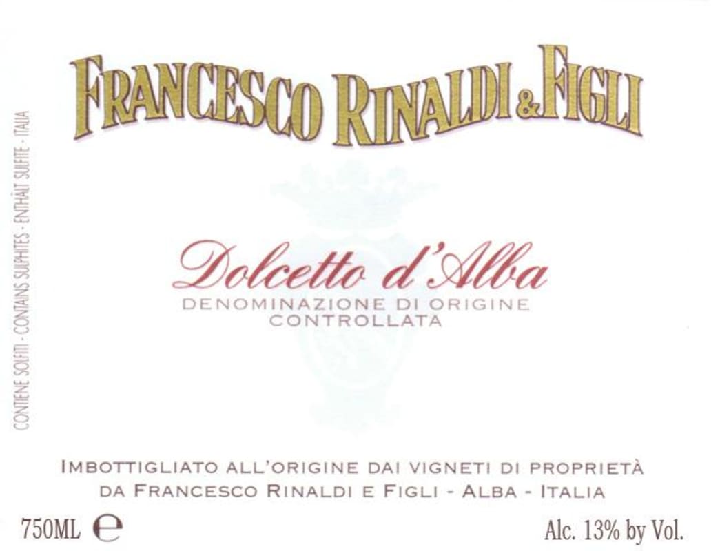 Francesco Rinaldi & Figli Dolcetto 2013 Front Label