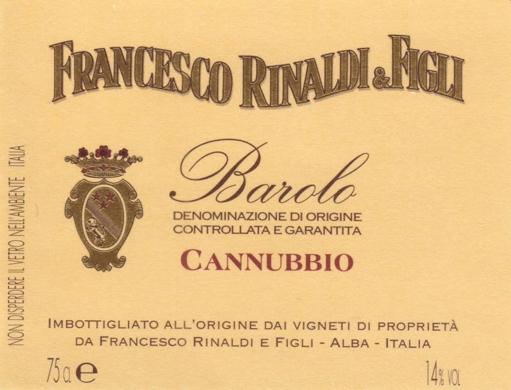Francesco Rinaldi & Figli Barolo Cannubbio 2006 Front Label