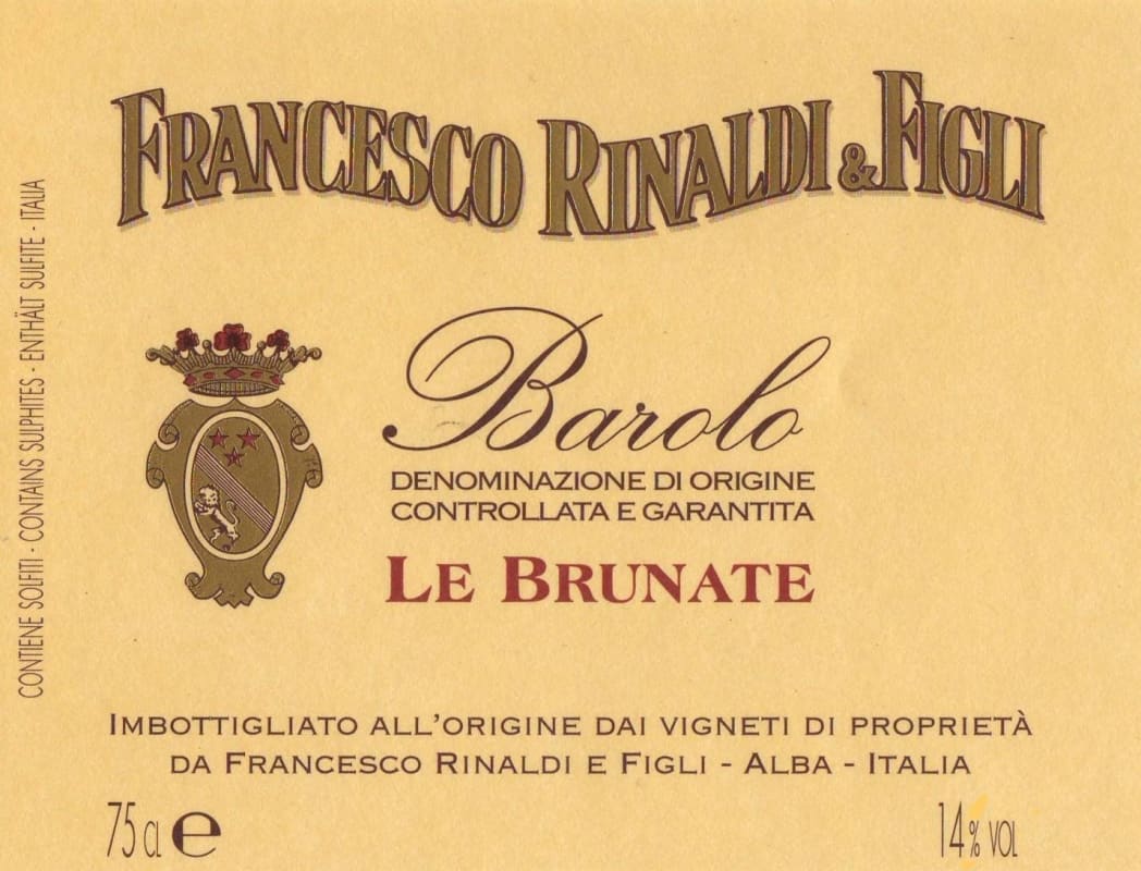 Francesco Rinaldi & Figli Barolo Le Brunate 2006 Front Label
