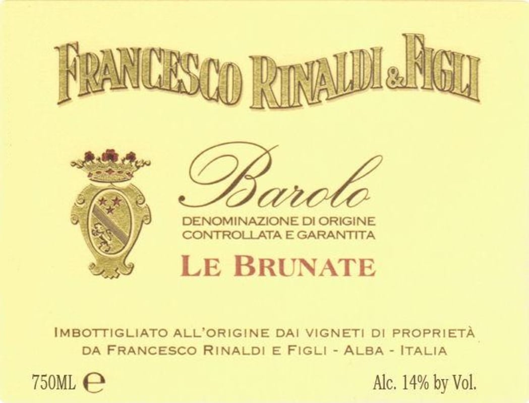 Francesco Rinaldi & Figli Barolo Le Brunate 2008 Front Label