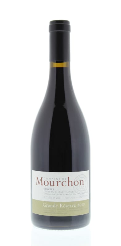 Domaine de Mourchon Cotes du Rhone Villages Seguret Grande Reserve 2010 Front Bottle Shot