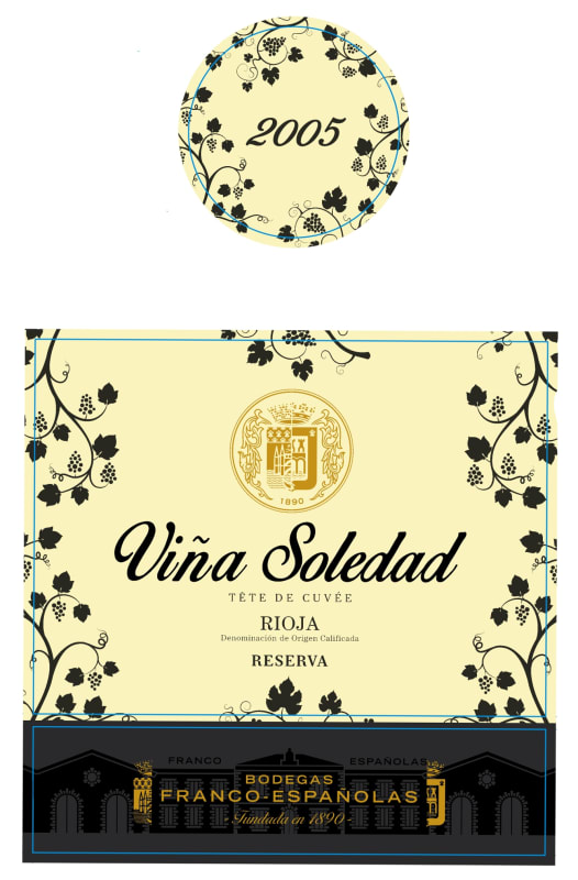 Bodegas Franco-Espanolas Vina Soledad Tete de Cuvee Reserva 2005 Front Label