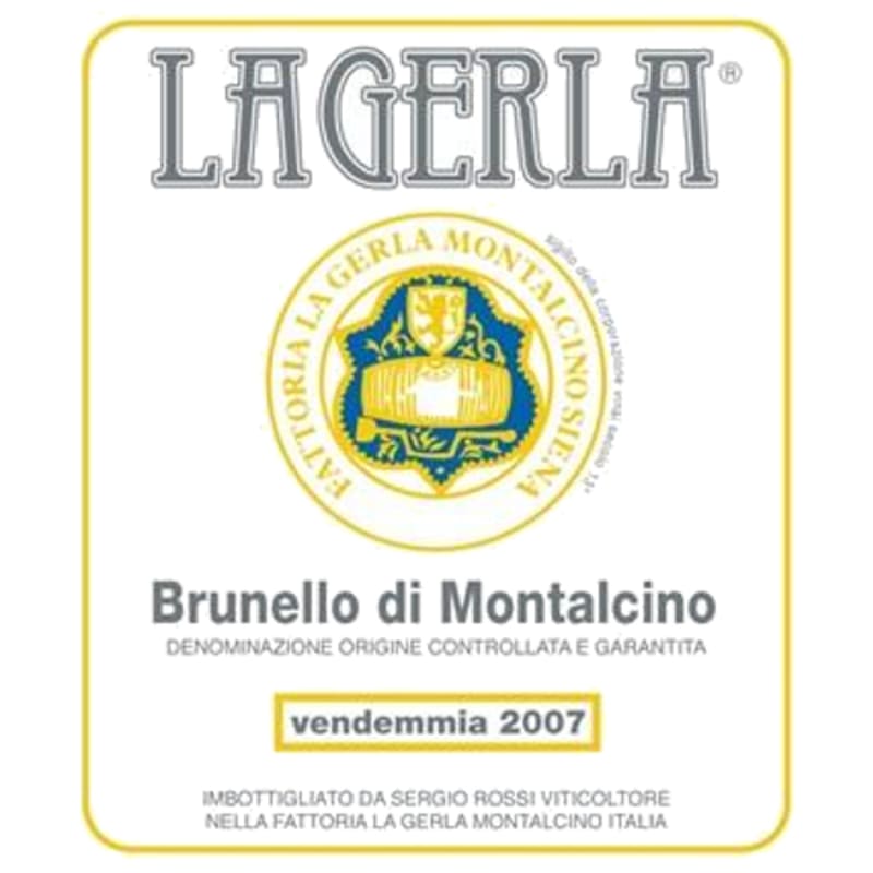 La Gerla Brunello di Montalcino (375ML half-bottle) 2007 Front Label