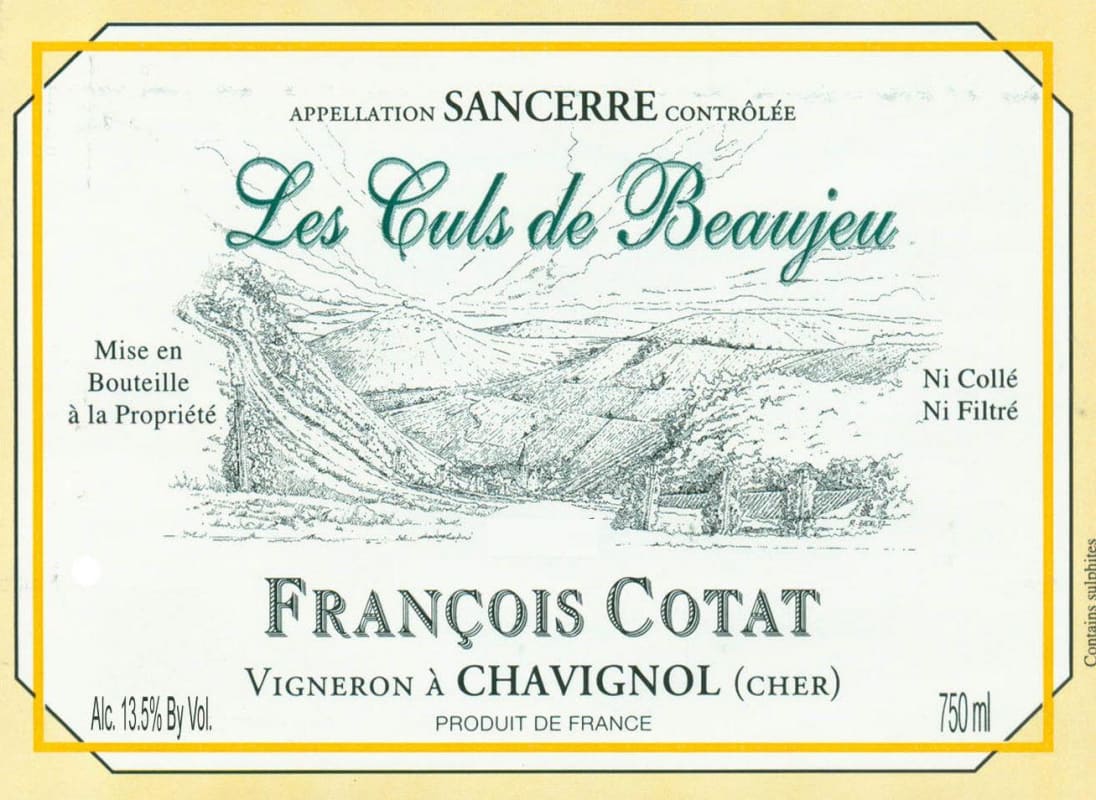 Francois Cotat Les Culs de Beaujeu 2012 Front Label
