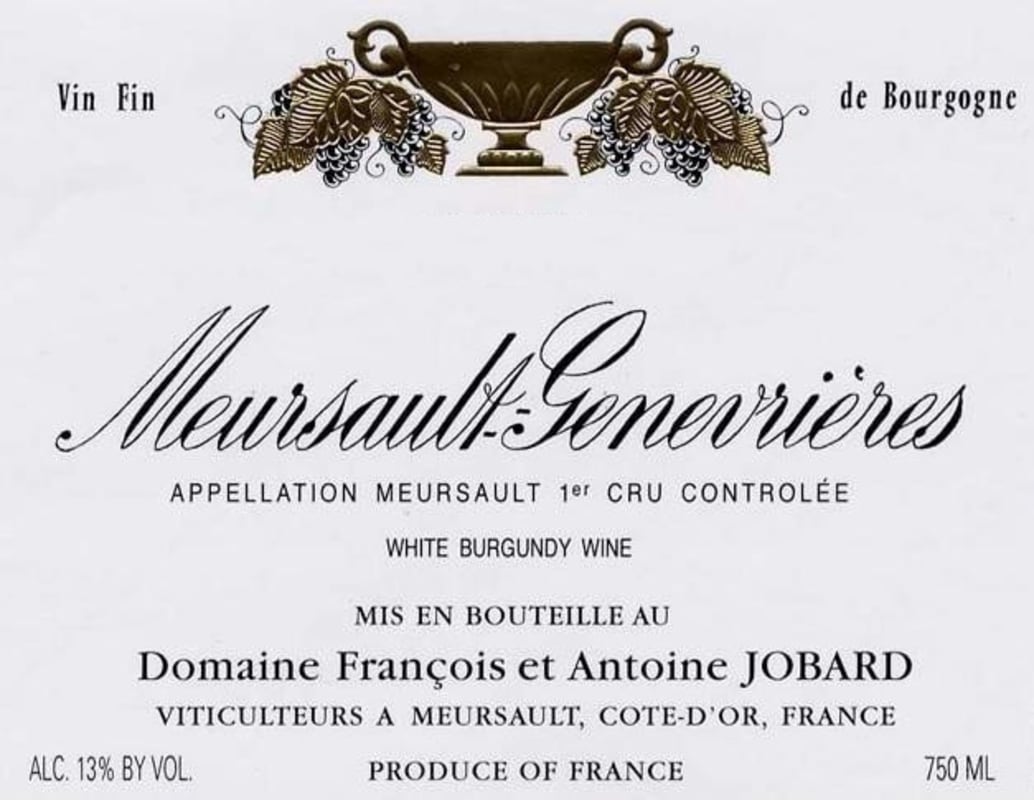 Francois Jobard Meursault Genevrieres 2007 Front Label