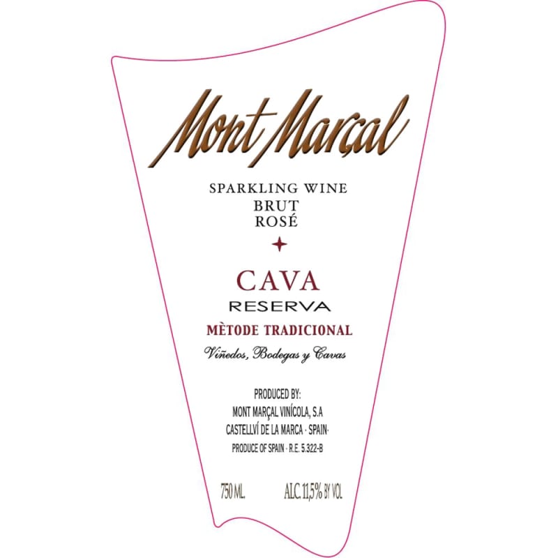 Mont-Marcal Cava Brut Rosado Reserva 2010 Front Label