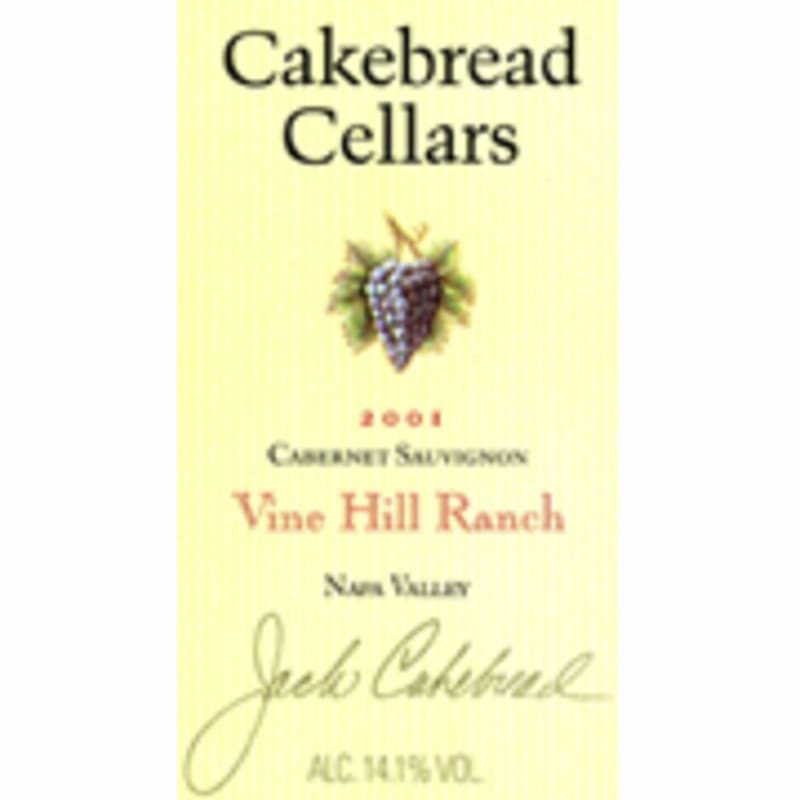 Cakebread Vine Hill Ranch Cabernet Sauvignon 2001 Front Label