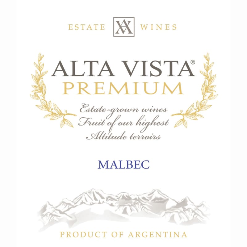 Alta Vista Premium Malbec 2007 Front Label