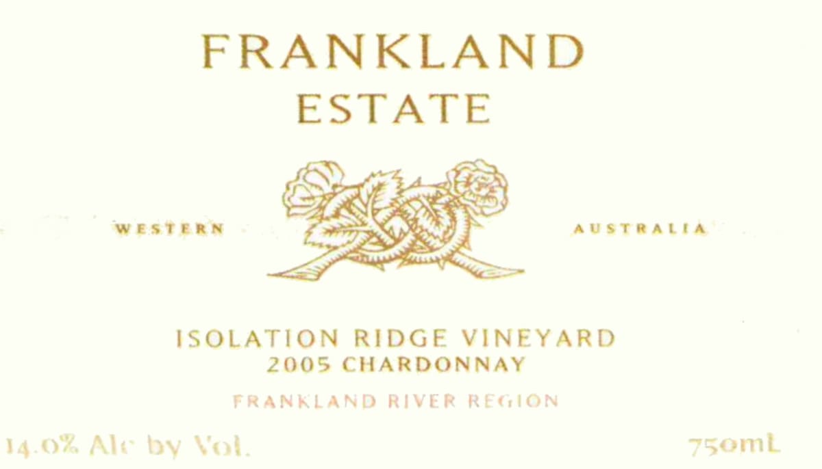 Frankland Estate Isolation Ridge Chardonnay 2005 Front Label
