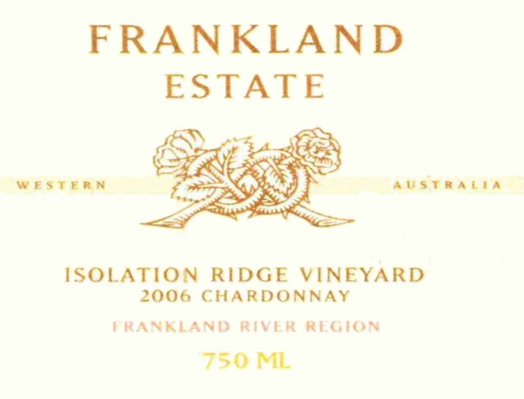 Frankland Estate Isolation Ridge Chardonnay 2006 Front Label