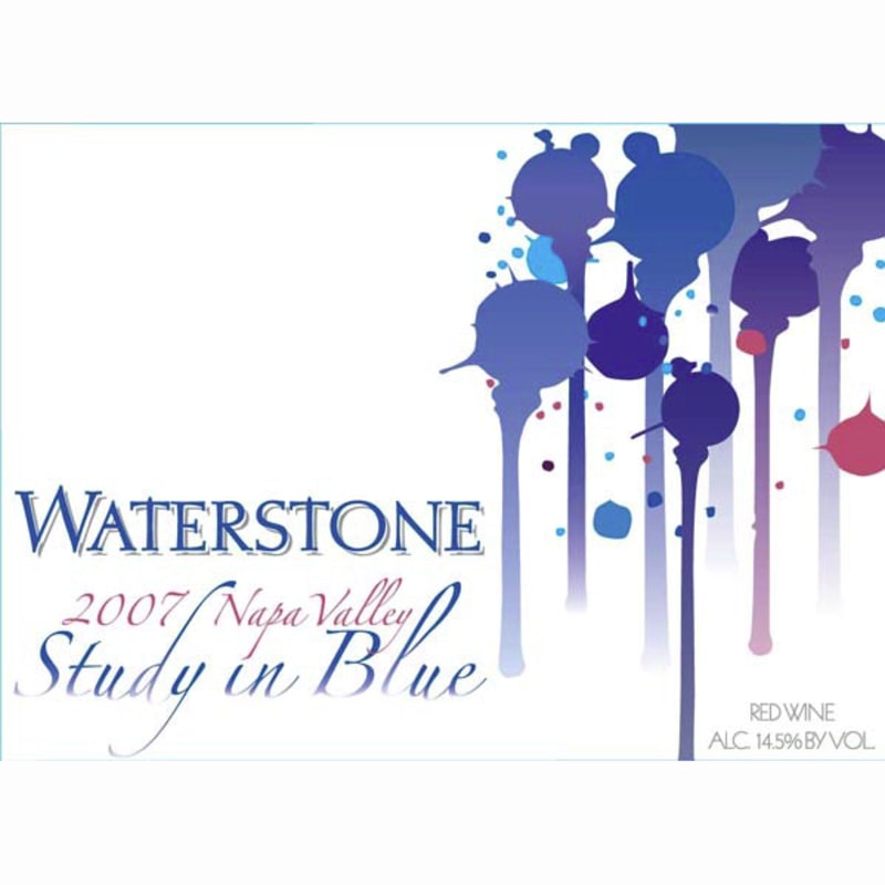 Waterstone Study in Blue Cabernet Blend 2007 Front Label