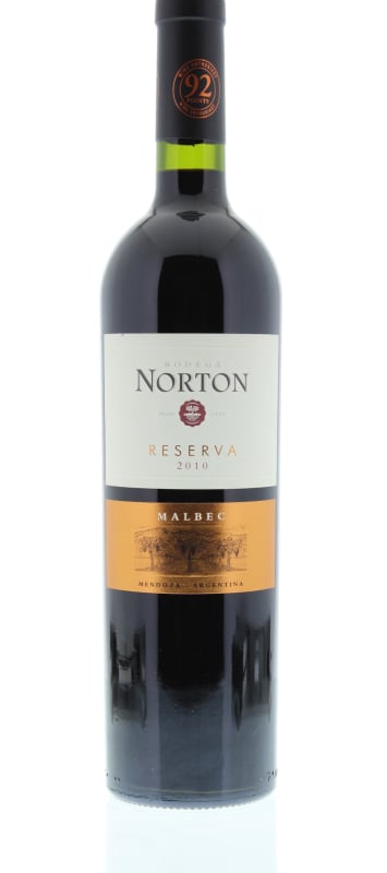 Bodega Norton Reserva Malbec 2010 Front Bottle Shot