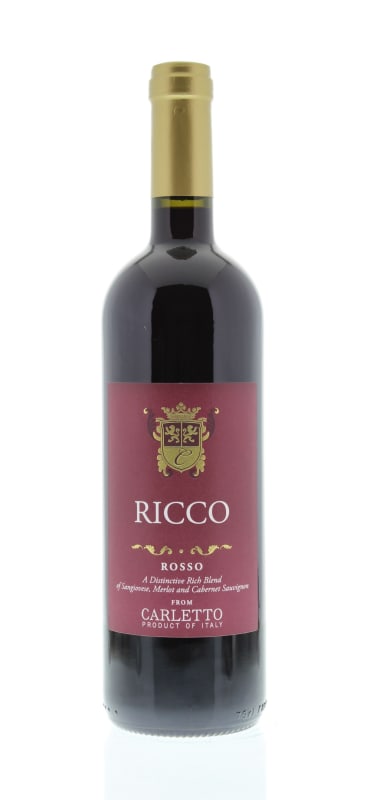 Carletto Ricco Rosso 2011 Front Bottle Shot