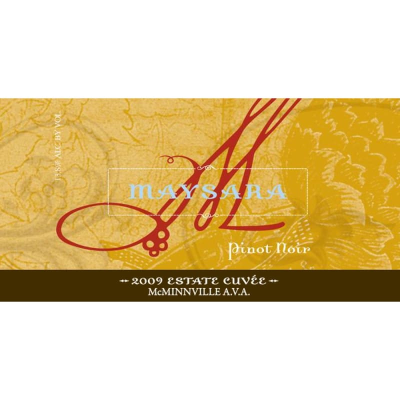 Maysara Estate Cuvee Pinot Noir 2009 Front Label