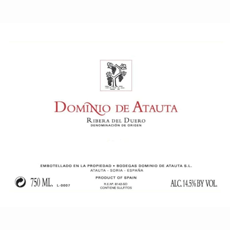 Dominio de Atauta 2008 Front Label