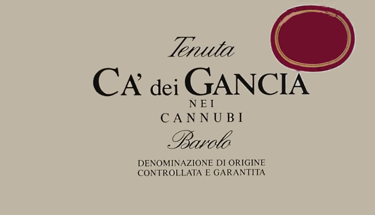 Gancia Cannubi 1993 Front Label